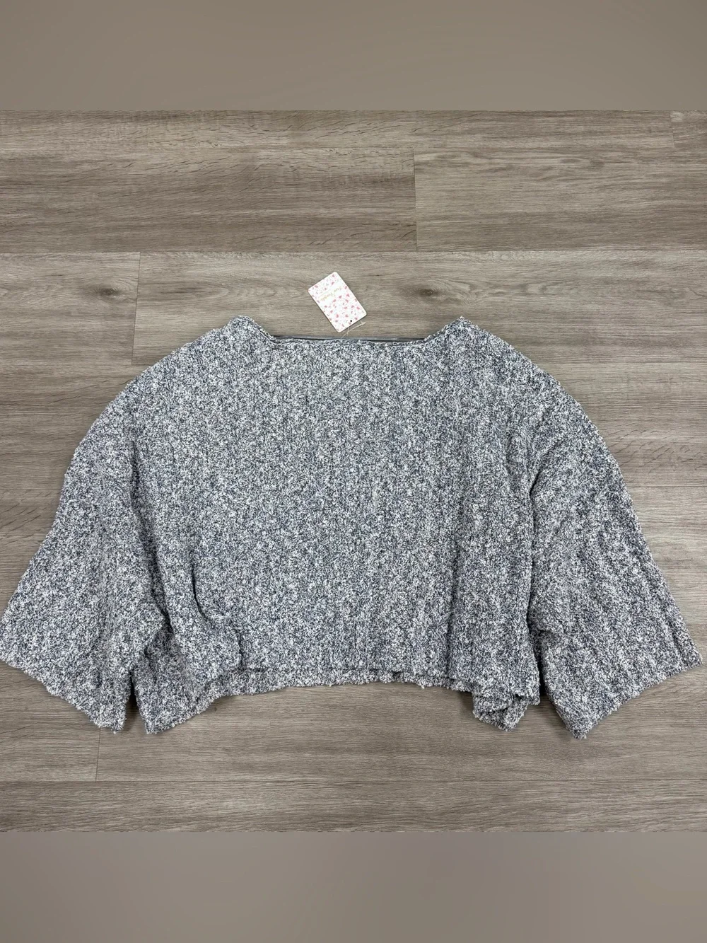 Free People Size Medium Good Day Pullover Sweater Charcoal Knit Oversized